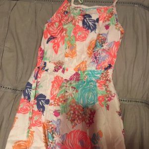 Kids long floral white dress